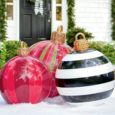 Giant Inflatable Christmas Ornament Outdoor Holiday Decoration Ball