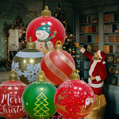 Giant Inflatable Christmas Ornament Outdoor Holiday Decoration Ball