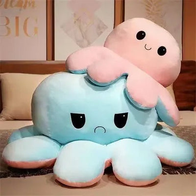 Giant Reversible Octopus Plush Soft Flip Mood Toy For Kids