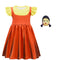 Girls Doll Costume Dress And Mask Set For Kids Party Play