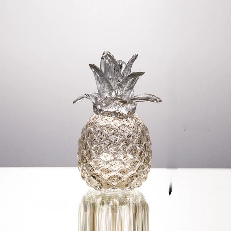 Glass Pineapple Figurine Elegant Glass Art Décor For Home And Gifts