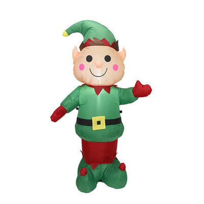 LED Inflatable Christmas Tree With Elf Outdoor Festive Decoration