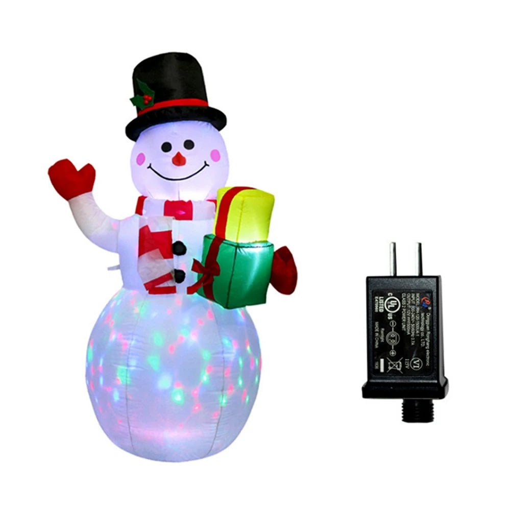 LED Inflatable Christmas Tree With Elf Outdoor Festive Decoration