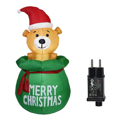 LED Inflatable Christmas Tree With Elf Outdoor Festive Decoration