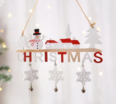 Gnome Santa Claus Wooden Hanging Ornament Festive Christmas Decor