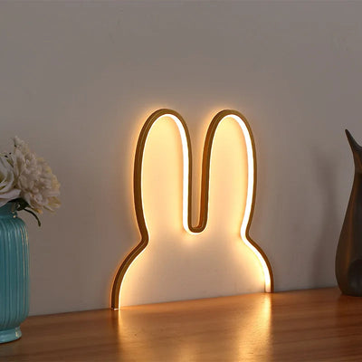 Rabbit LED Night Light USB Powered Bedside Lamp For Kids