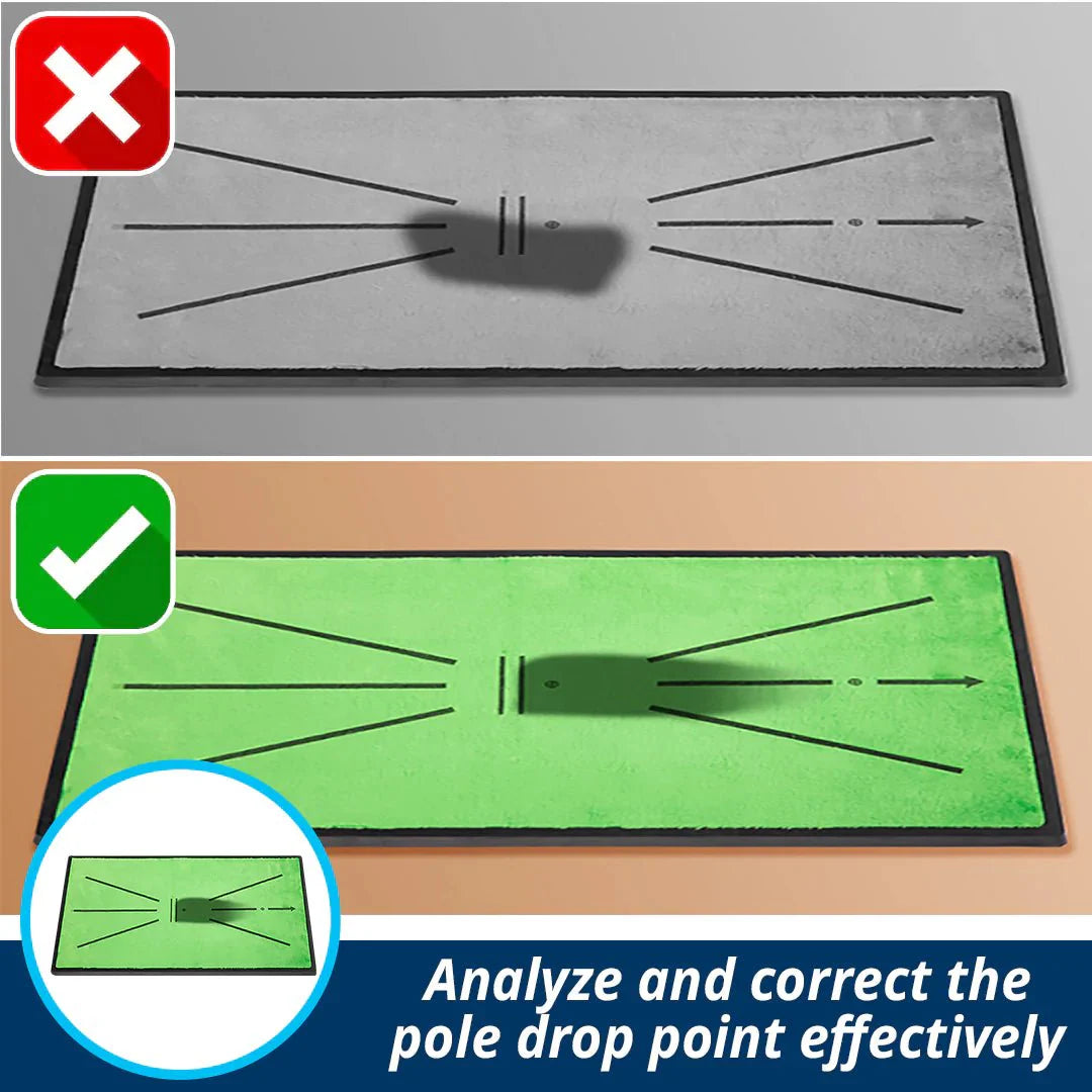 Golf Training Mat With Swing Detection And Divot For Indoor Outdoor Use