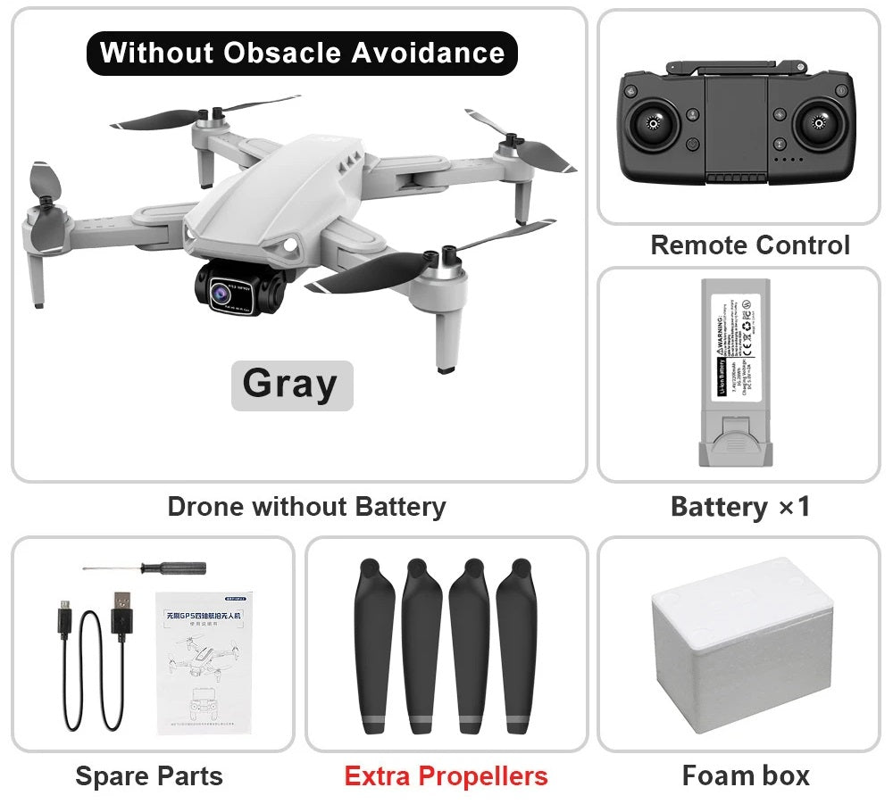 RC Drone With 8K Camera GPS 5G Dual Lens 2-Axis Gimbal