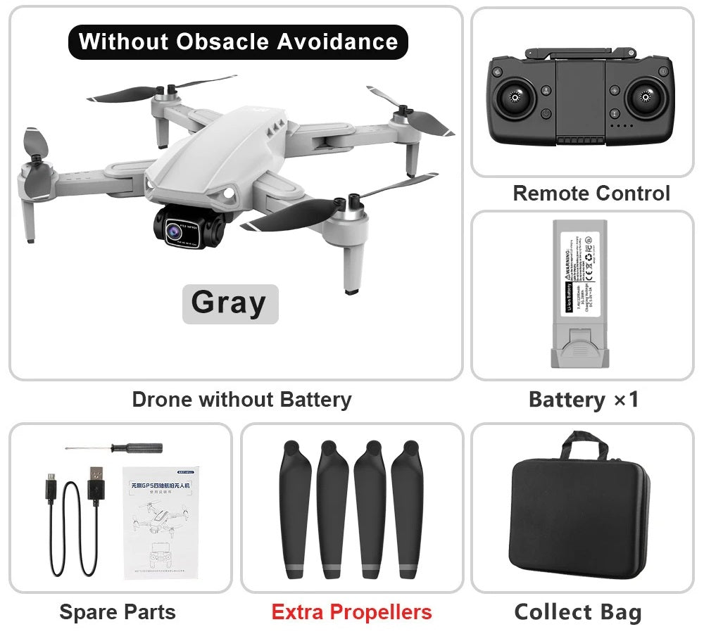 RC Drone With 8K Camera GPS 5G Dual Lens 2-Axis Gimbal