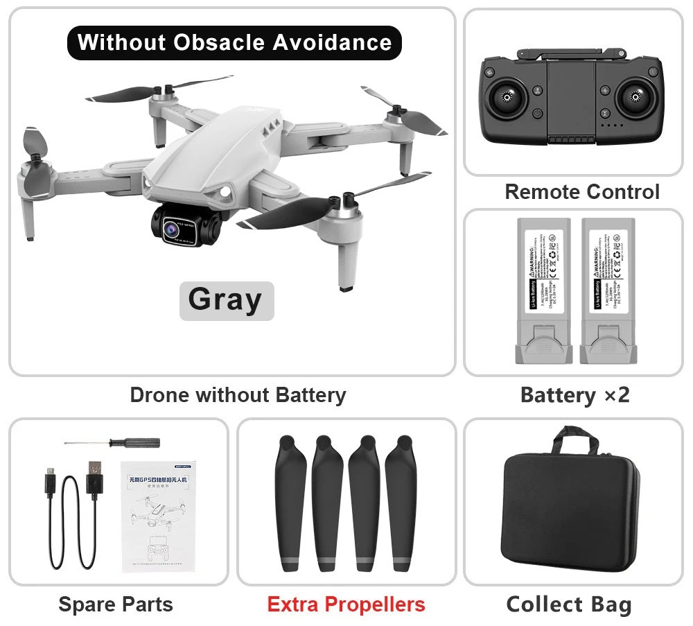 RC Drone With 8K Camera GPS 5G Dual Lens 2-Axis Gimbal