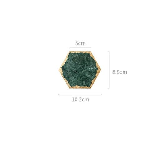 Green Marble Jewelry Coaster Elegant Organizer For Rings Necklaces Cosmetics