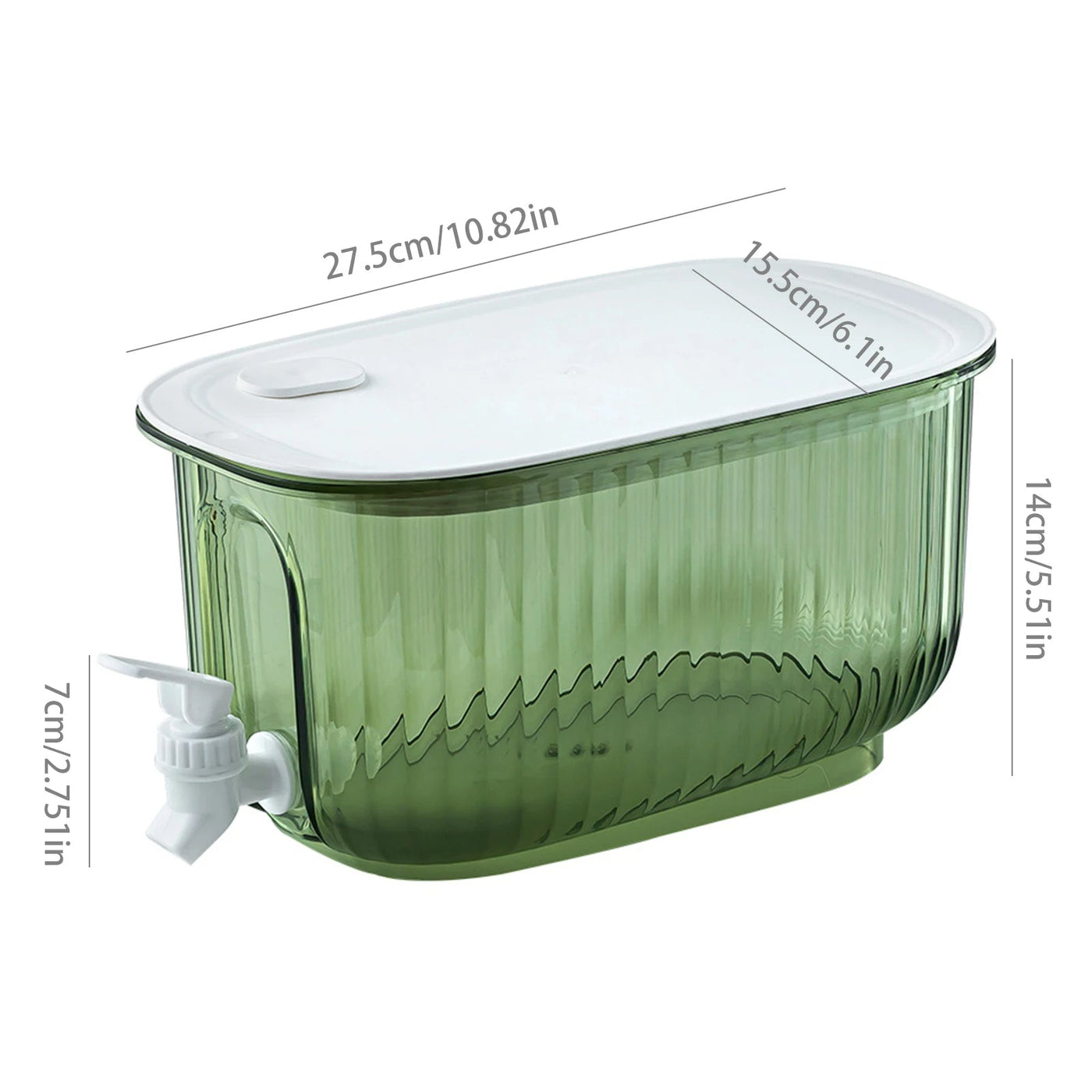 Cold Beverage Dispenser Jug Large Refrigerator Kettle With Faucet