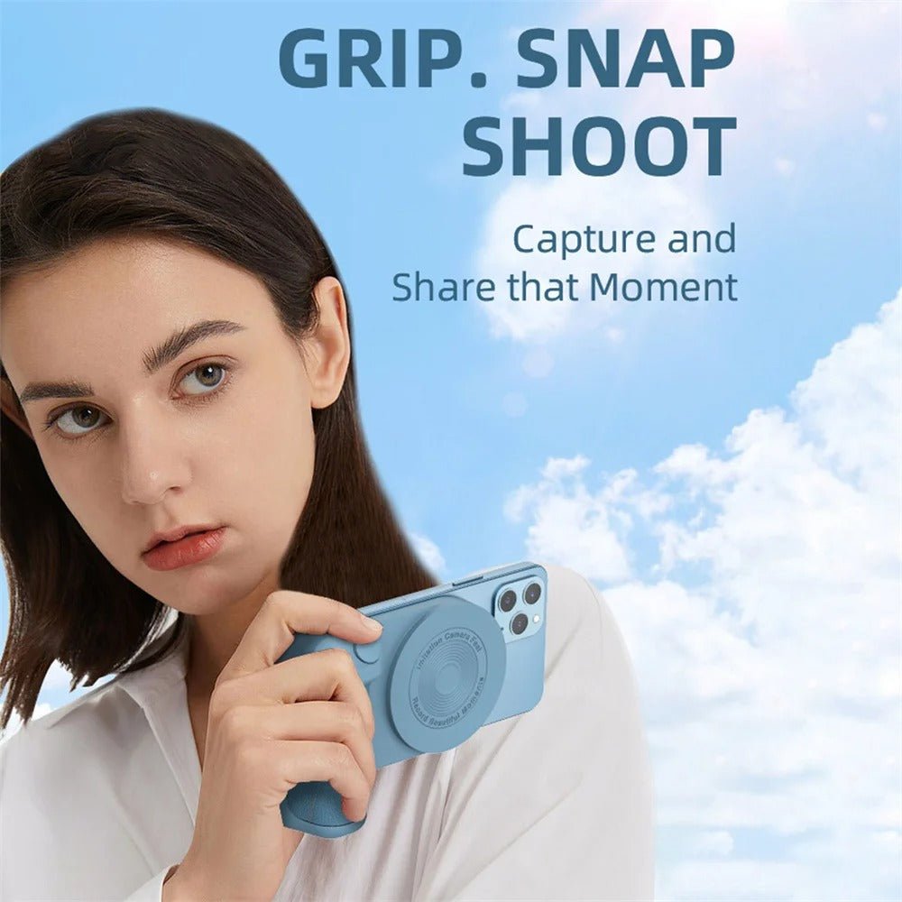 Grip Anti-Shake Phone Holder Magnetic Wireless Charger For Android IOS