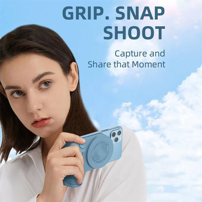 Grip Anti-Shake Phone Holder Magnetic Wireless Charger For Android IOS