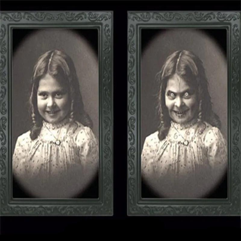 Halloween 3D Changing Face Picture Frame Spooky Ghost Wall Decoration