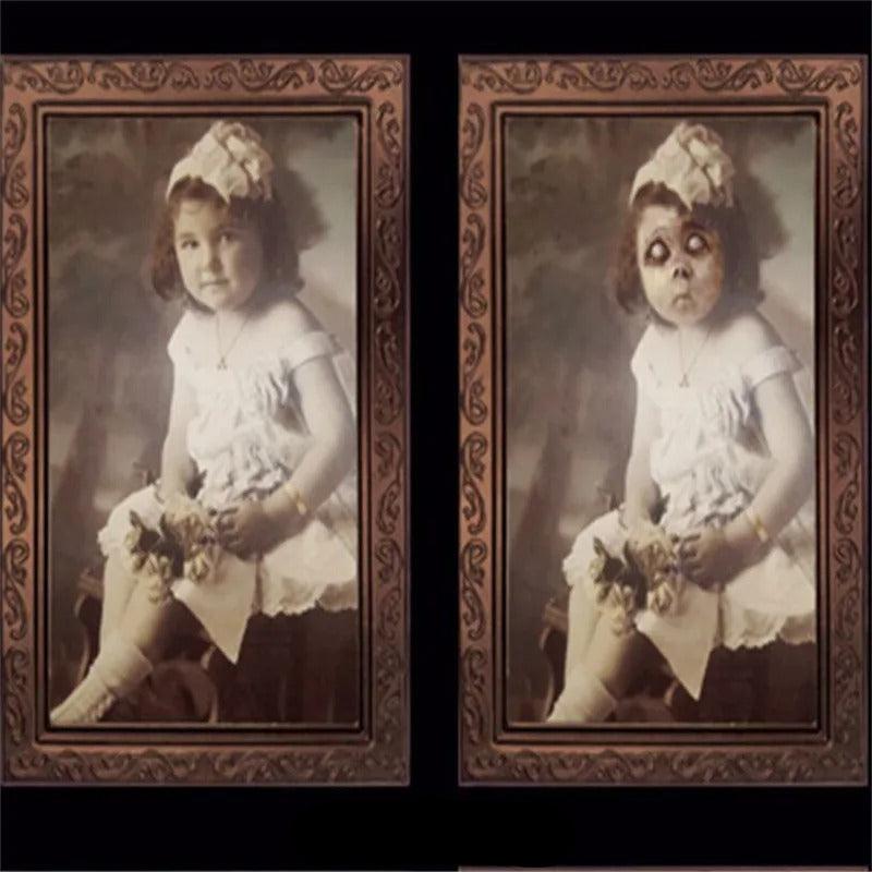 Halloween 3D Changing Face Picture Frame Spooky Ghost Wall Decoration