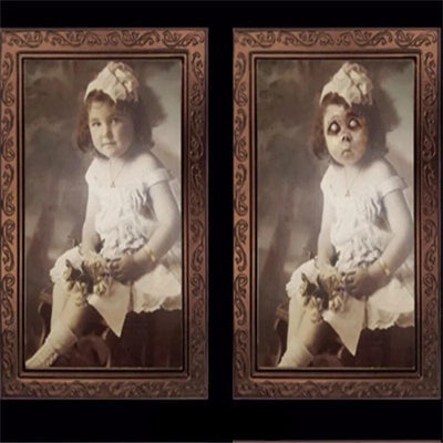 Halloween 3D Changing Face Picture Frame Spooky Ghost Wall Decoration