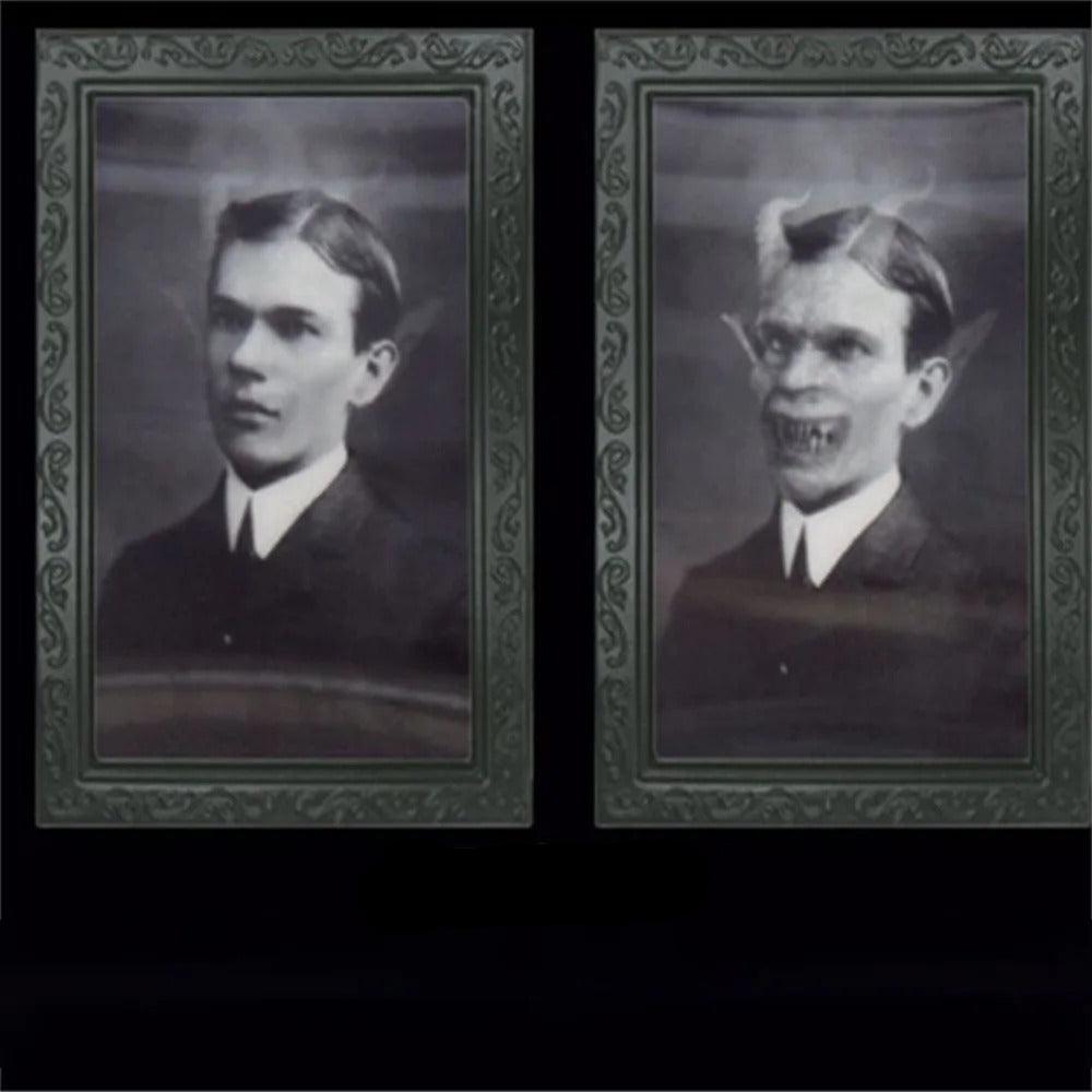 Halloween 3D Changing Face Picture Frame Spooky Ghost Wall Decoration