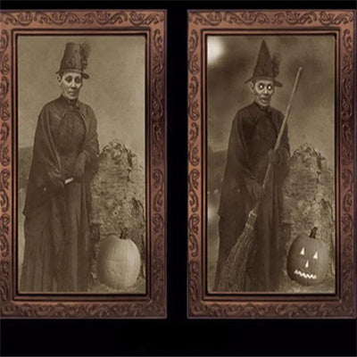 Halloween 3D Changing Face Picture Frame Spooky Ghost Wall Decoration