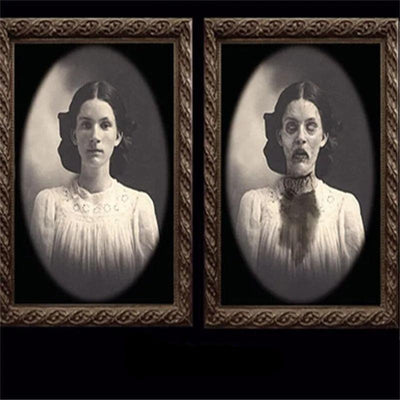 Halloween 3D Changing Face Picture Frame Spooky Ghost Wall Decoration