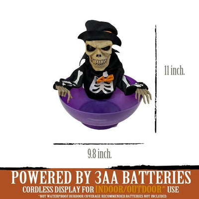 Halloween Candy Bowl Electric Ghost Fruit Plate Party Decoration