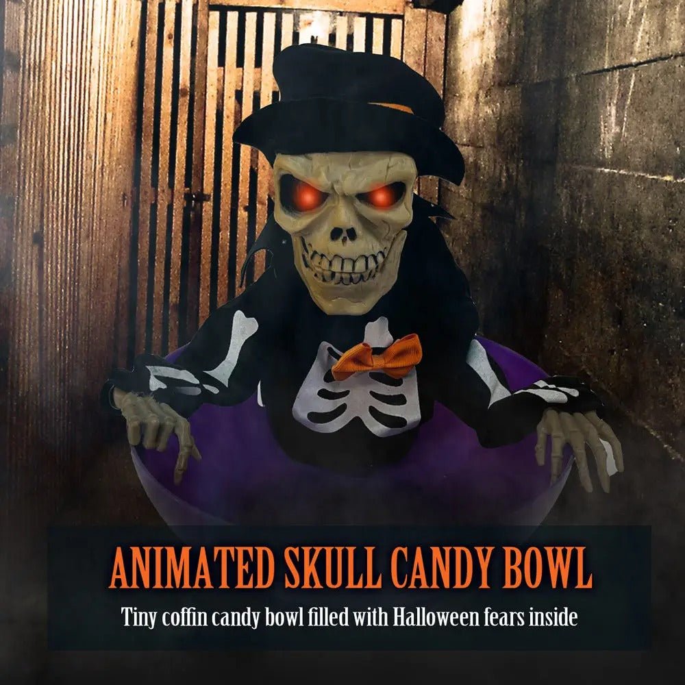 Halloween Candy Bowl Electric Ghost Fruit Plate Party Decoration
