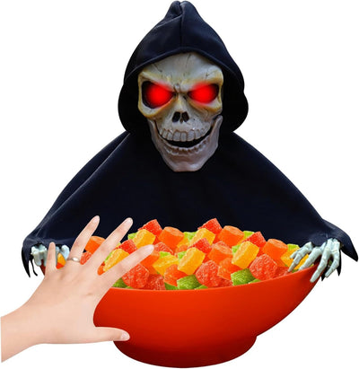 Halloween Candy Bowl Electric Ghost Fruit Plate Party Decoration