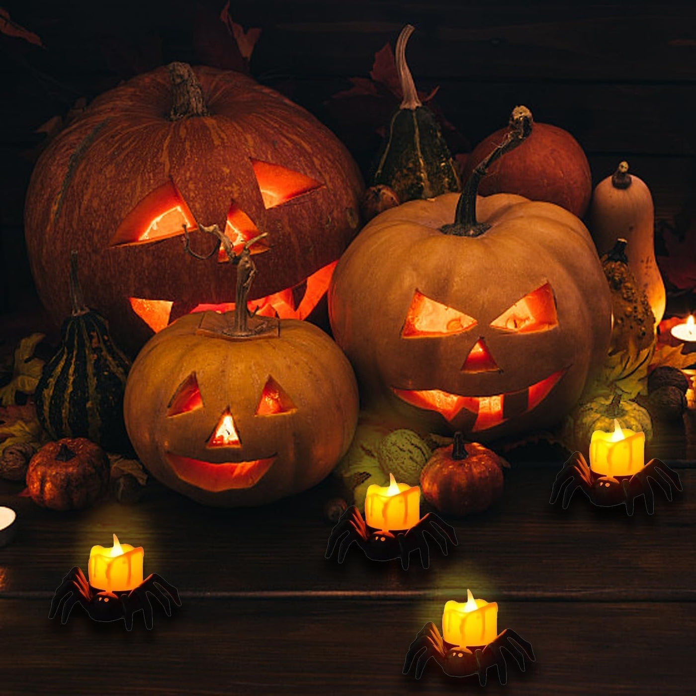 Halloween Spider Candle Ornament Creative Halloween Light Decoration