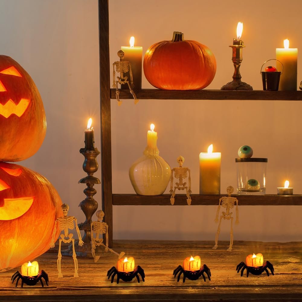 Halloween Spider Candle Ornament Creative Halloween Light Decoration