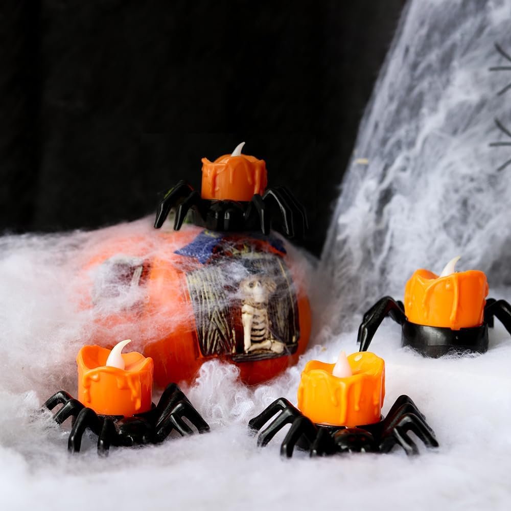 Halloween Spider Candle Ornament Creative Halloween Light Decoration