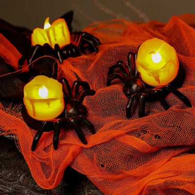 Halloween Spider Candle Ornament Creative Halloween Light Decoration