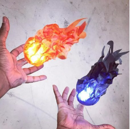 Halloween Floating Fireball Prop LED Glowing Orb Decoration