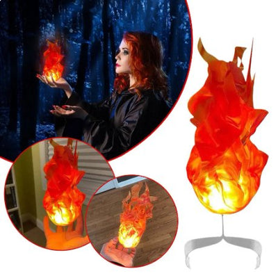 Halloween Floating Fireball Prop LED Glowing Orb Decoration