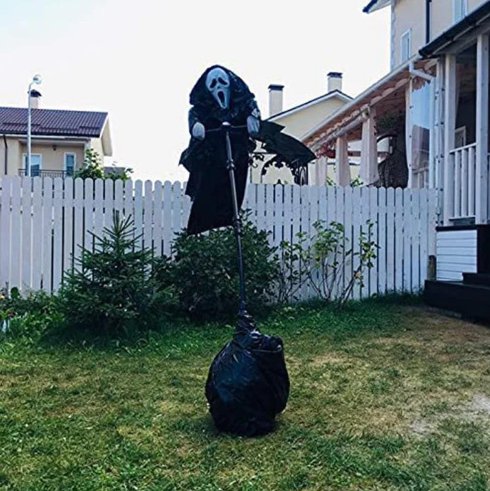 Halloween Ghost Face Scarecrow Screaming Scarecrow Decoration