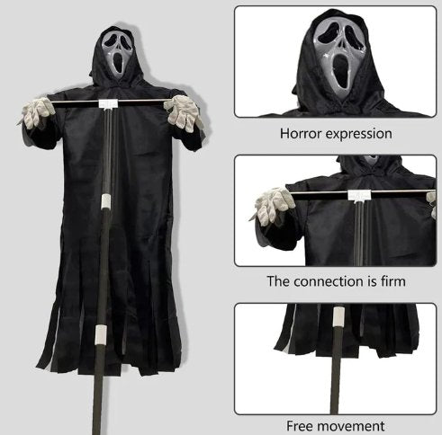 Halloween Ghost Face Scarecrow Screaming Scarecrow Decoration