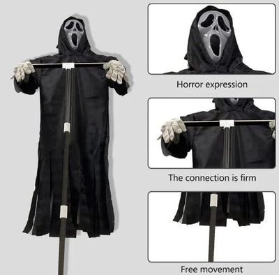Halloween Ghost Face Scarecrow Screaming Scarecrow Decoration
