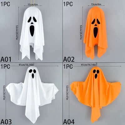 Halloween Ghost Windsock With LED Light Flying Screaming Face Decor