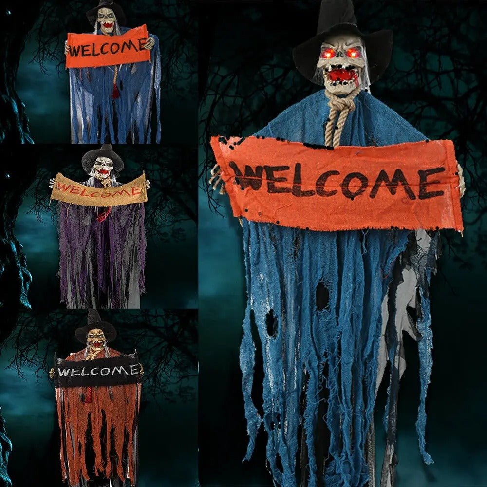 Halloween Hanging Ghost Decoration Grim Reaper Cloak Haunted House Banner