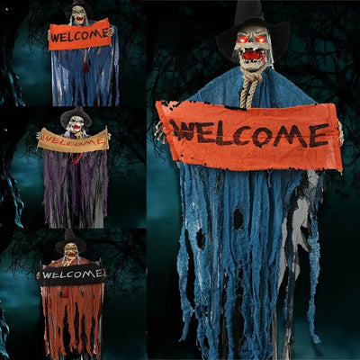 Halloween Hanging Ghost Decoration Grim Reaper Cloak Haunted House Banner