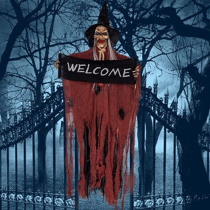 Halloween Hanging Ghost Decoration Grim Reaper Cloak Haunted House Banner