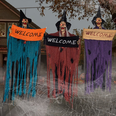 Halloween Hanging Ghost Decoration Grim Reaper Cloak Haunted House Banner