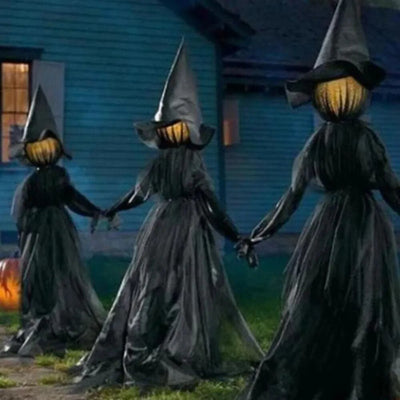 Halloween Inflatable Witches Light Up Three Witches Outdoor Decoration