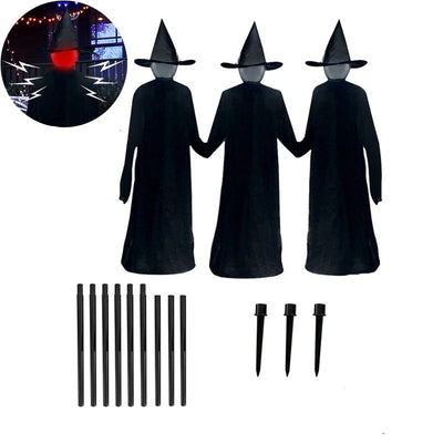 Halloween Inflatable Witches Light Up Three Witches Outdoor Decoration
