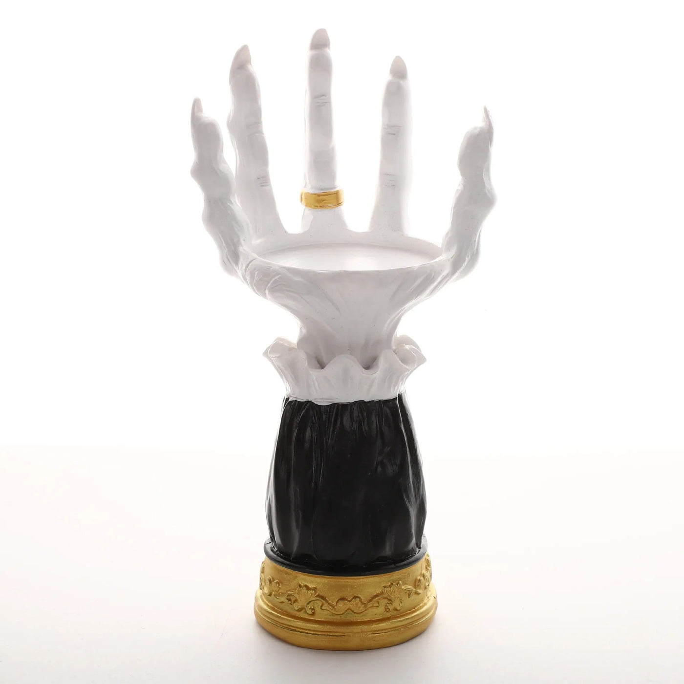 Halloween Candle Holder Palm Tray Witch Hand Decorative Party Accent