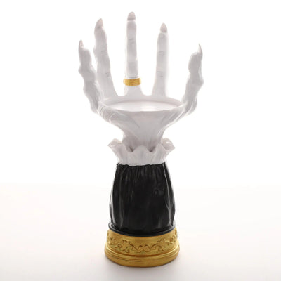 Halloween Candle Holder Palm Tray Witch Hand Decorative Party Accent