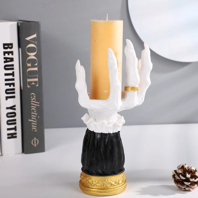 Halloween Candle Holder Palm Tray Witch Hand Decorative Party Accent