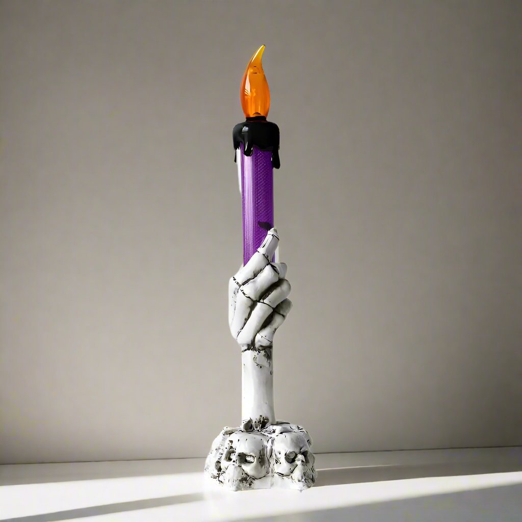 LED Skeleton Hand Candle Holder Halloween Party Decoration Lamp