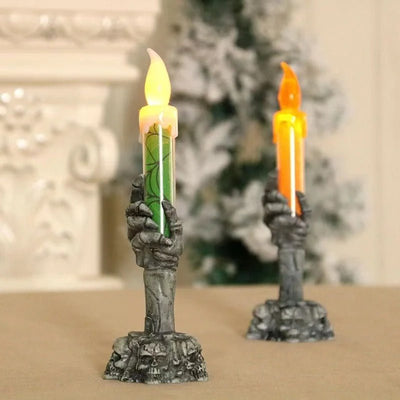 LED Skeleton Hand Candle Holder Halloween Party Decoration Lamp