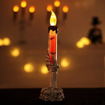 LED Skeleton Hand Candle Holder Halloween Party Decoration Lamp
