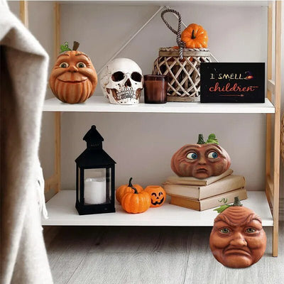 Halloween Pumpkin Outdoor Decoration Funny Pumpkin Head Yard Accent